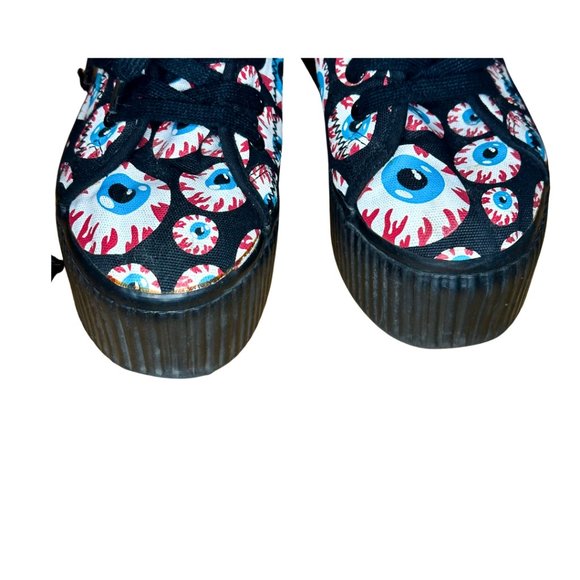 SOLD y2k emo goth jc play by jeffrey campbell hiya-eye platform sneakers woman 8 - Picture 5 of 10